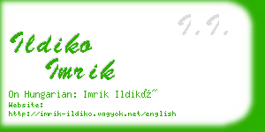 ildiko imrik business card